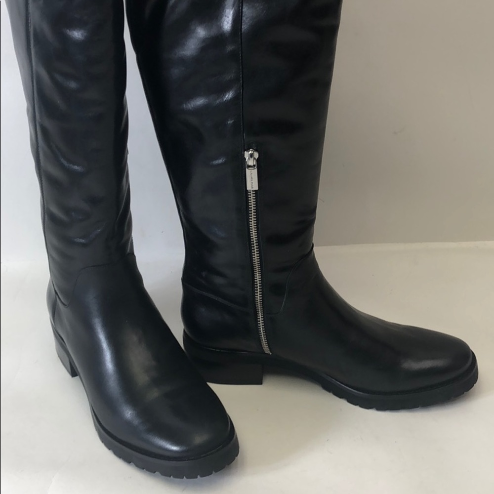 Michael Kors Whitaker Tall Boot Black Leather New - Picture 4 of 8